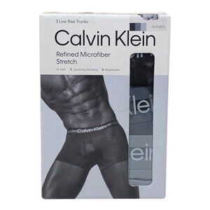 Calvin Klein 3-Pack XLT Low Rise Trunks Briefs Microfiber Stretch Breathable
